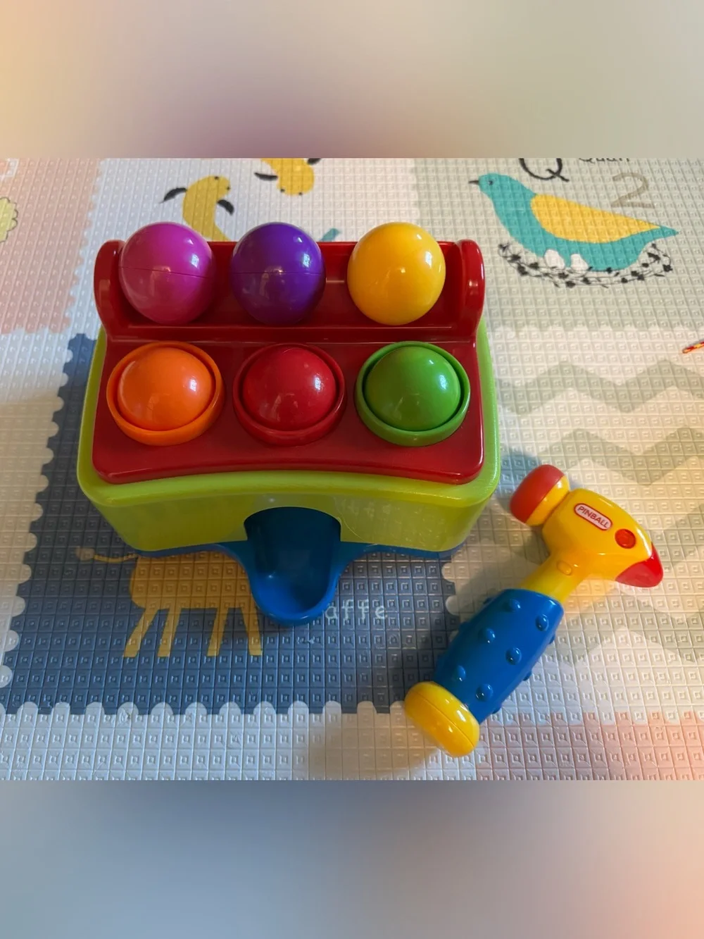 Ball Popper Game with Musical Light up Hammer!!